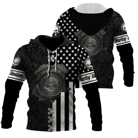 Discover Personalized Haarleyy Davidson Pullover Hoodie, Motorcycle Fan Hoodie