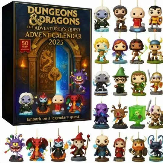 Discover Dungeons & Dragons Advent Calendar 2025 | Blind Box Christmas Tree Acrylic Ornam