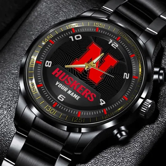 Discover Huskers Stainless Steel Watch