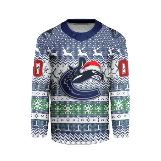 Discover Personalized Vancouver Canucks Ugly Christmas Hockey Shirt Fan Gear Gift Hot