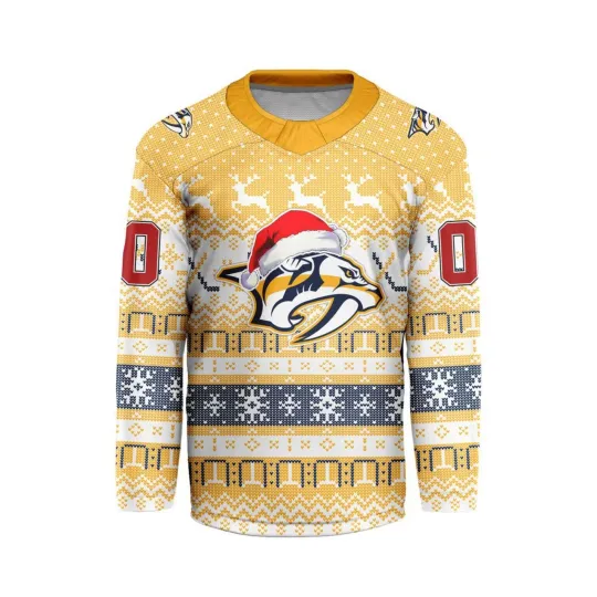 Discover Personalized Nashville Predators Ugly Christmas Hockey Shirt Fan Gear Gift