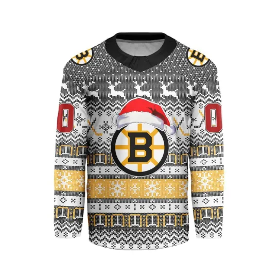 Discover Personalized Boston Bruins Ugly Christmas Hockey Shirt Fan Gear Gift Hot