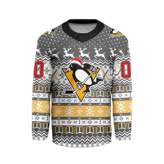 Discover Personalized Pittsburgh Penguins Ugly Christmas Hockey Shirt Fan Gear Gift