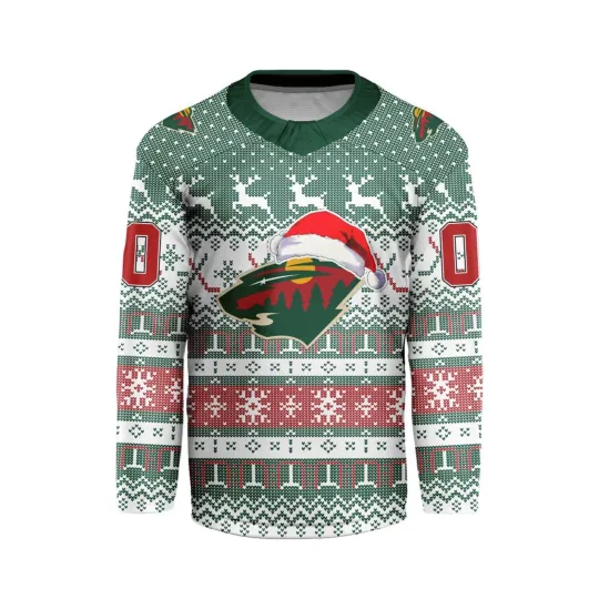 Discover Personalized Minnesota Wild Ugly Christmas Hockey Shirt Fan Gear Gift