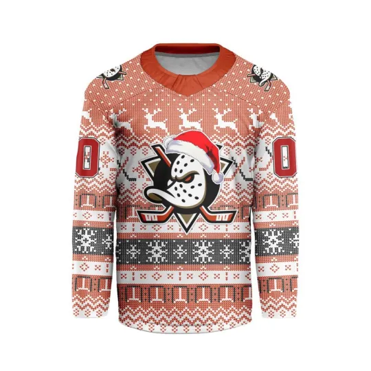 Personalized Anaheim Ducks Christmas Hockey Shirt Fan Gear Gift