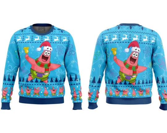 Christmas Patrick Sponge Bob Ugly Christmas Sweater