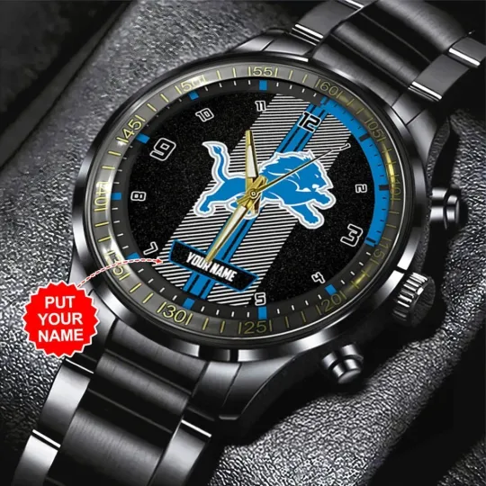 Discover Personalized Lions Black Stainless Steel Watch