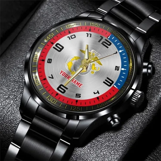 United States Marine Corps Veteran Personalized Men Hand Watch