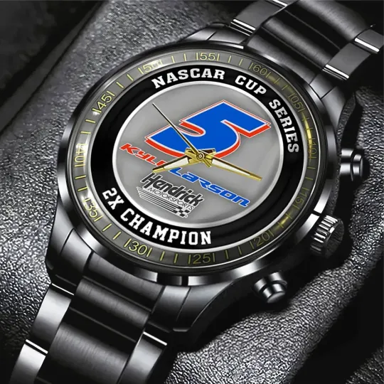 Kyle Larson 2025 NASCAR Cup Series Black Stainless Steel Watch