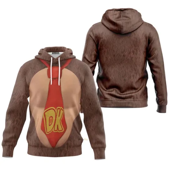 Donkey Kong Cosplay 3D Hoodie