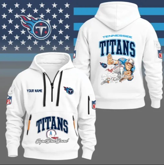 Discover Tennessee T Super Bowl Bourd Hoodie Half Zipper NY Personalized Name Hoodie