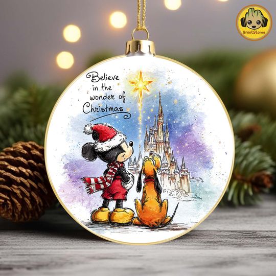Discover Believe In The Wonderful Of Christmas Ornament PNG, Merry Christmas PNG, Very Merry Christmas Mouse Ornament, Family Holiday Ornament PNG