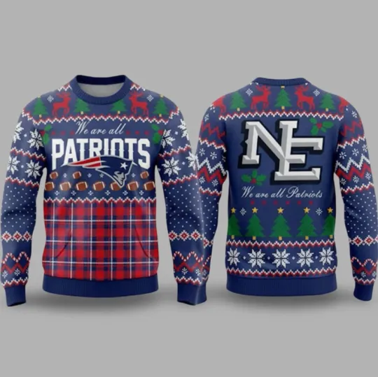 We Are All Patriots Rivalry Nor Easter Ugly Christmas Sweater