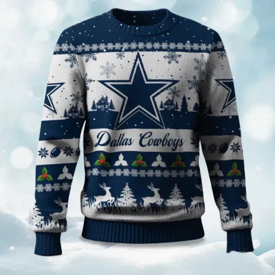 Christmas Cowboys and Reindeer Ugly Sweater