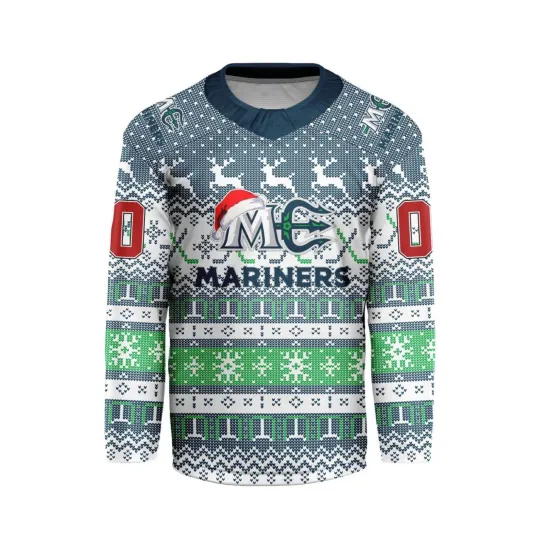 Discover Personalized Maine Mariners Special Ugly Christmas Hockey Shirt Fan Gear Gift
