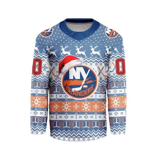 Discover Personalized New York Islanders Ugly Christmas Hockey Shirt Fan Gear Gift Hot