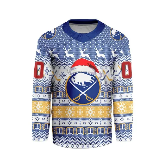 Discover Buffalo Sabres Personalized Ugly Christmas Hockey Shirt Fan Gear Gift Hot