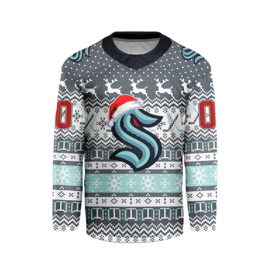 Discover Personalized Seattle Kraken Ugly Christmas Hockey Shirt Fan Gear Gift Hot