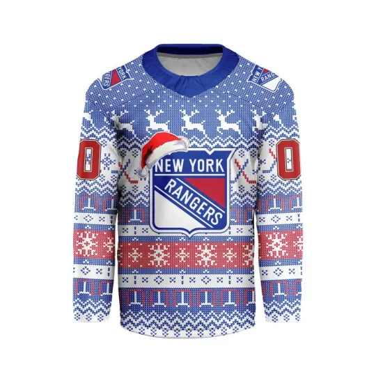 Personalized New York Rangers Christmas Hockey Shirt Fan Gear Gift Hot