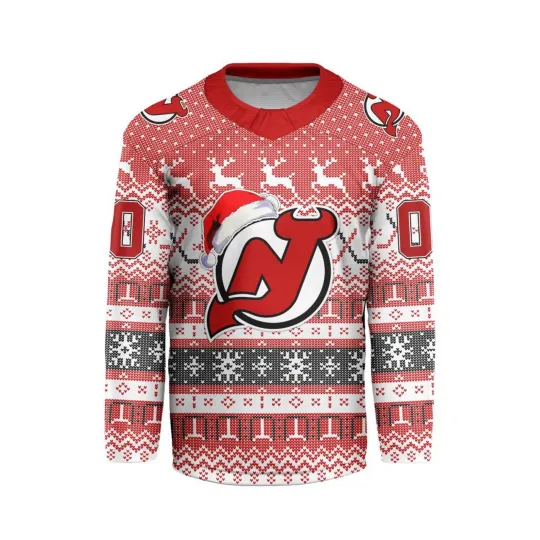 Discover Personalized New Jsy Devils Ugly Christmas Hockey Shirt Fan Gear Gift