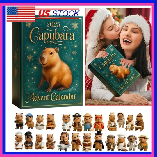 Discover 2025 Capybara Advent Calendar Christmas Blind Box Xmas Tree Pendant Fan Gifts GN