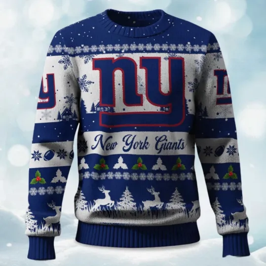 Discover Christmas Giants Reindeer and Tree Ugly Sweater