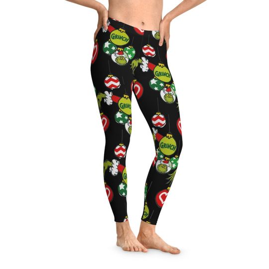 Discover The funny character Christmas Leggings BLK - Holiday Activewear, Comfortable Stretch Leggings, Christmas Workout Pants, Gift for Christmas Fans,