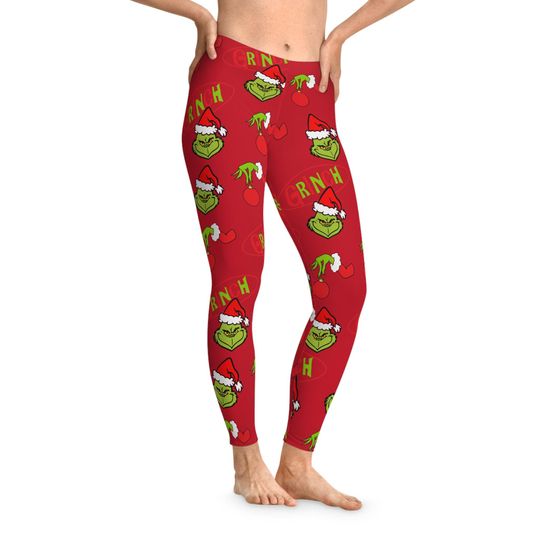 Discover Festive funny character Leggings, Christmas Patterned Stretchy Pants, Holiday Comfy Leggings, Seasonal Print Tights, Xmas Movie Inspired