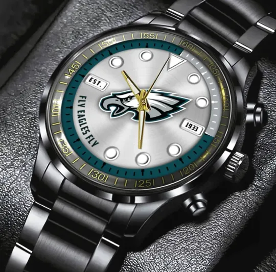 Discover Philadelphia Eagle Black Stainless Steel Watch