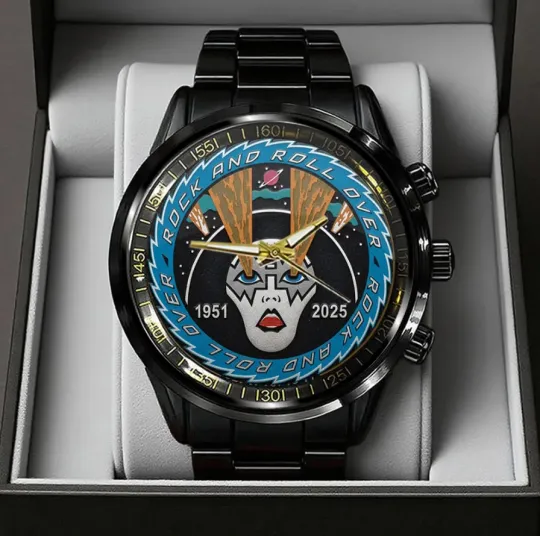 Discover Kiss Band X Ace Frehley Black Stainless Steel Watch