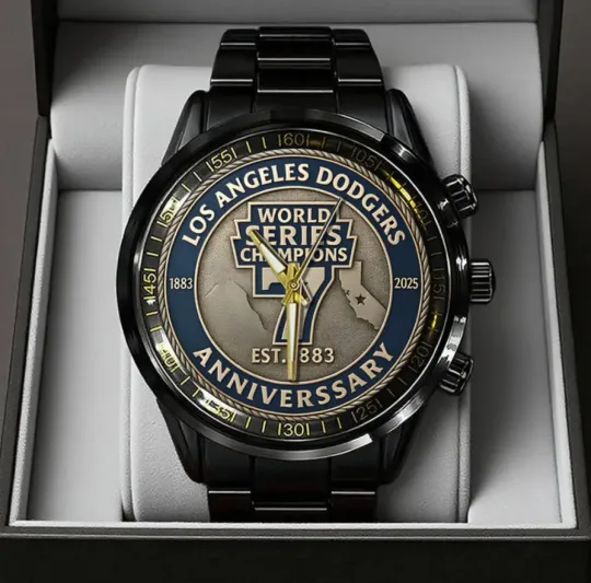 Discover Los Angeles Dodger Anniversary Black Stainless Steel Watch