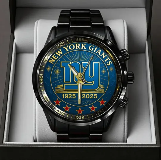 Discover New York Giant 100th Anniversary Black Stainless Steel Watch