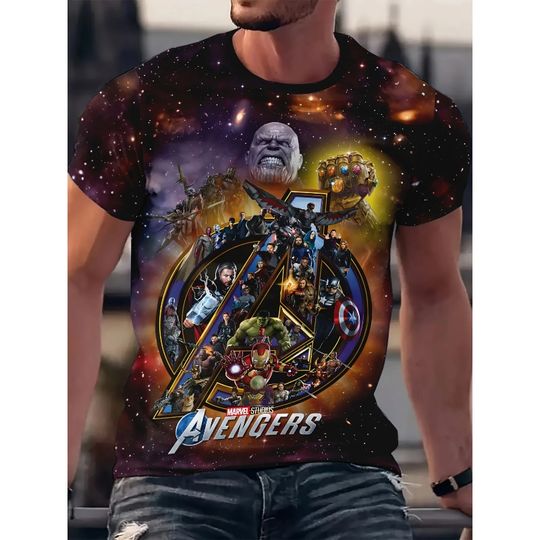 Marvel Avengers Graphic T-Shirt Funny Slogan Letter 3D Print Iron Man Thor Captain America Hulk Wonder Woman Spiderman T shirt