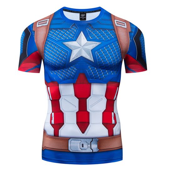 Captain America T-shirt 3D Marvel Print Men's T-shirt Summer Short Sleeve New Men's T-shirt Fashion Oversized Men's Clothing