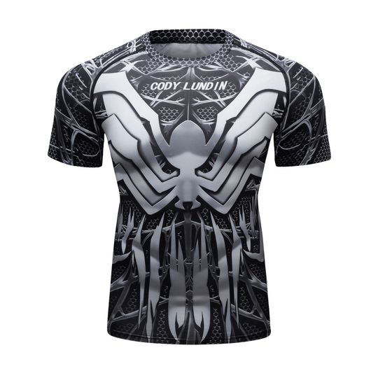 Discover Cody Lundin Marvel Avengers Spiderman T Shirt Men Bodybuilding Compression Quick Dry Short Sleeve Cosplay Sports Fitness Tops