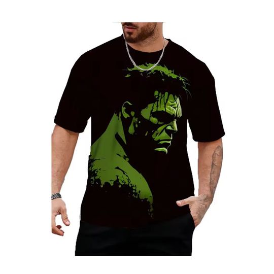 Discover Disney Marvel Hulk Men's T Shirts Boys Tee Tops & T-shirt New Arrival Goods Youngla Short Sleeve Man Casual Shirt Y2K Clothes