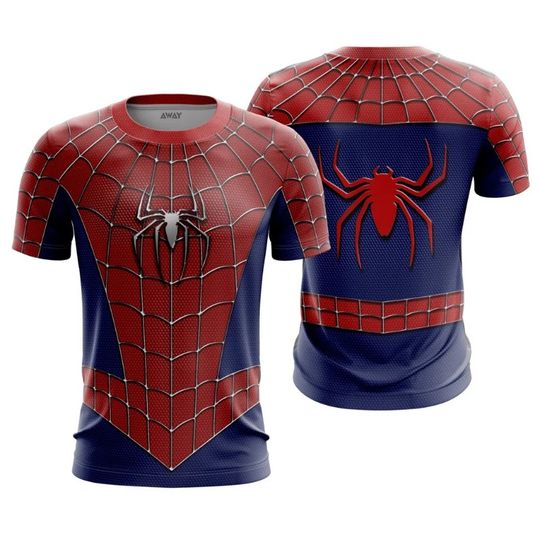 Spider Man Series Marvel 3D Printed T-shirt Street Fashion Quick Drying Lightweight Casual Sports Men's and Women's T-shirt