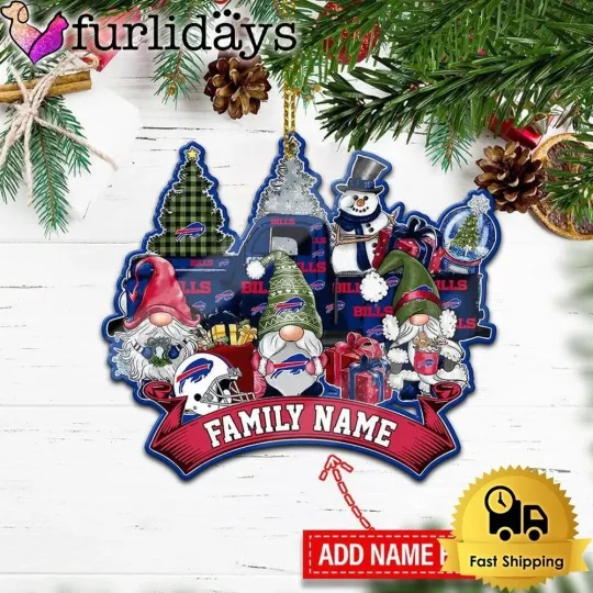 Personalized Buffalo Football Team Bills Christmas Ornament Gift Decor
