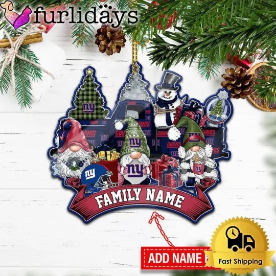 Discover Personalized New York Football Team Giants Christmas Ornament Gift Decor