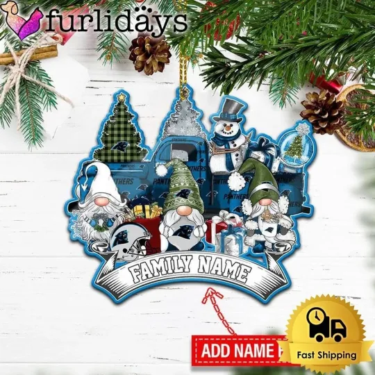 Discover Personalized Carolina Football Team Panthers Christmas Ornament Gift Decor