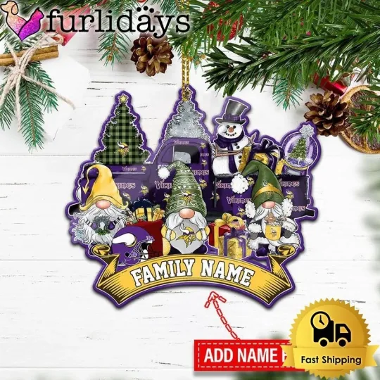 Discover Personalized Minnesota Football Team Vikings Christmas Ornament Gift Decor