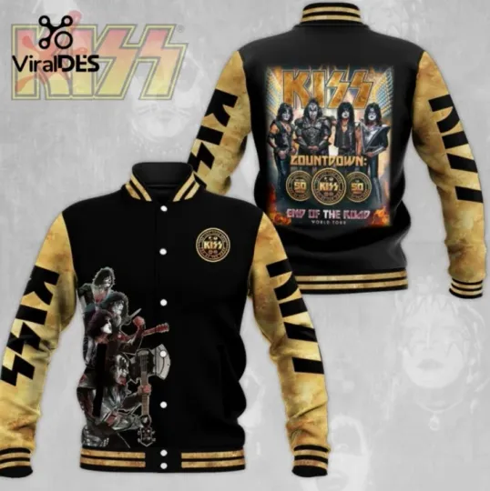 Discover World Tour Ace Prehley End Of The Road Special Black Baseball Jacket