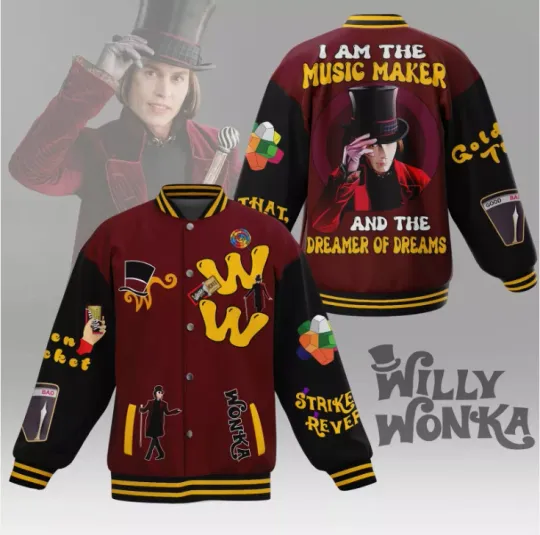 Discover Willyyy Wonka New Baseball Jacket For Fan Gift For Christmas