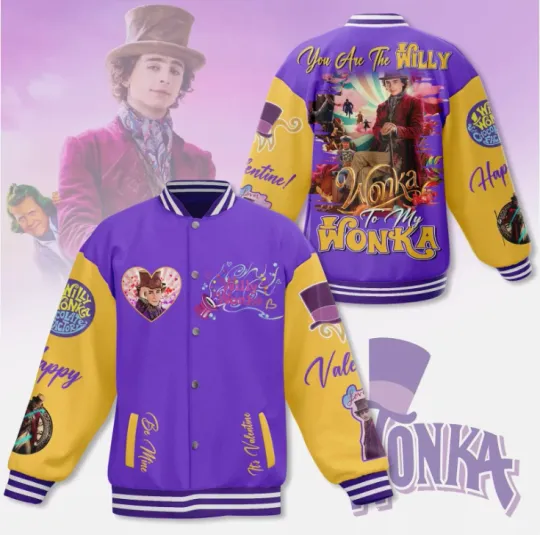 Discover Willy Wonkas New Baseball Jacket For Fan Gift For Christmas