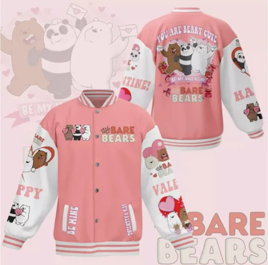 We Bare Bears New Baseball Jacket For Fan Gift For Christmas