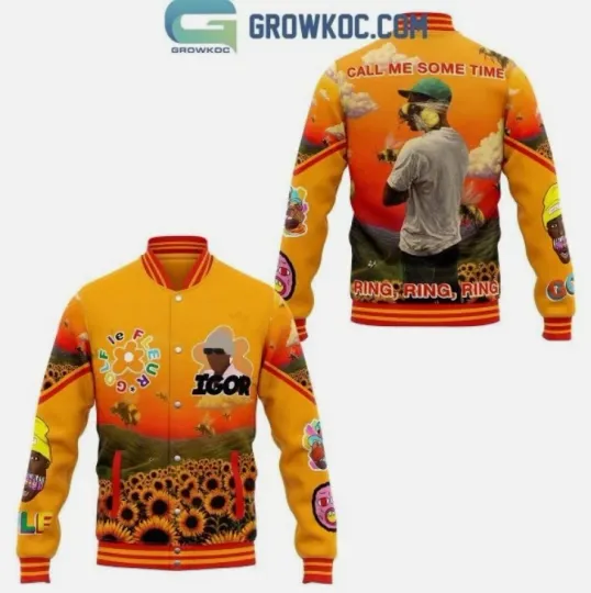 Tyler The Creator Flower Boy Call Me Some Time Baseball Jacket