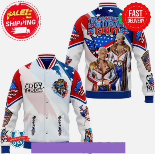The American Nightmare Cody Wrestling Entertainment Baseball Jacket Gift For Christmas