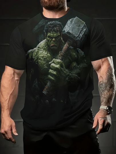 Discover Marvel T-shirt 3D Print Superhero Hulk T shirt