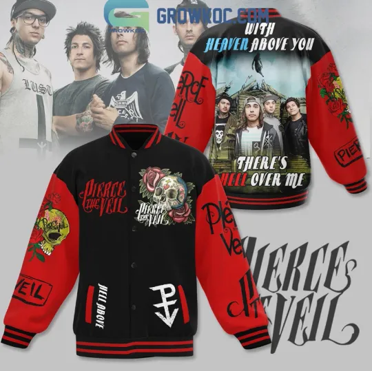 Pierce The Veil With Heaven Above You Theres Hell Over Me Baseball Jacket