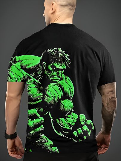Marvel Hulk Graphic Men's T-Shirt 3D Print Superhero Anime T shirt